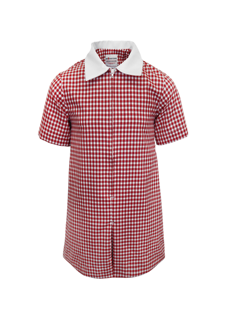 St Anne's School Summer Dress Red/White/Black